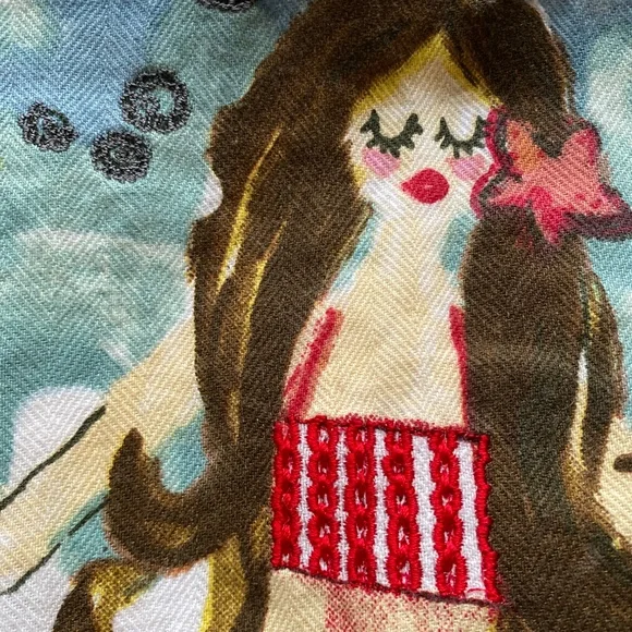 Urban Outfitters Mermaid ONLY tea towel - Picture 3 of 5